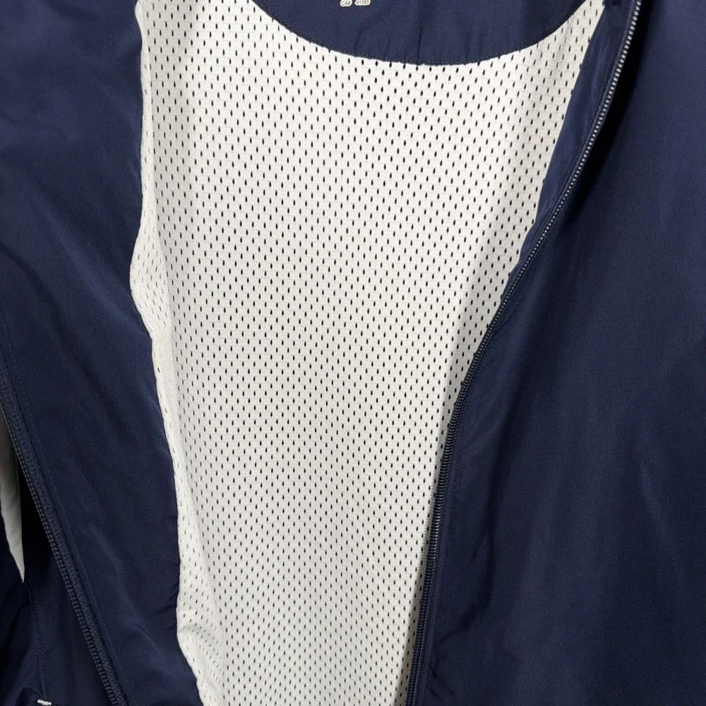 Under Armour Full Zip Track Jacket Large Navy Blue Performance Active Mesh Lined